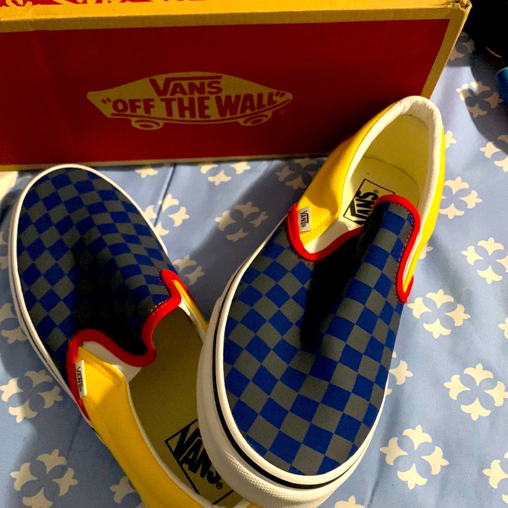 Men multi colored Vans